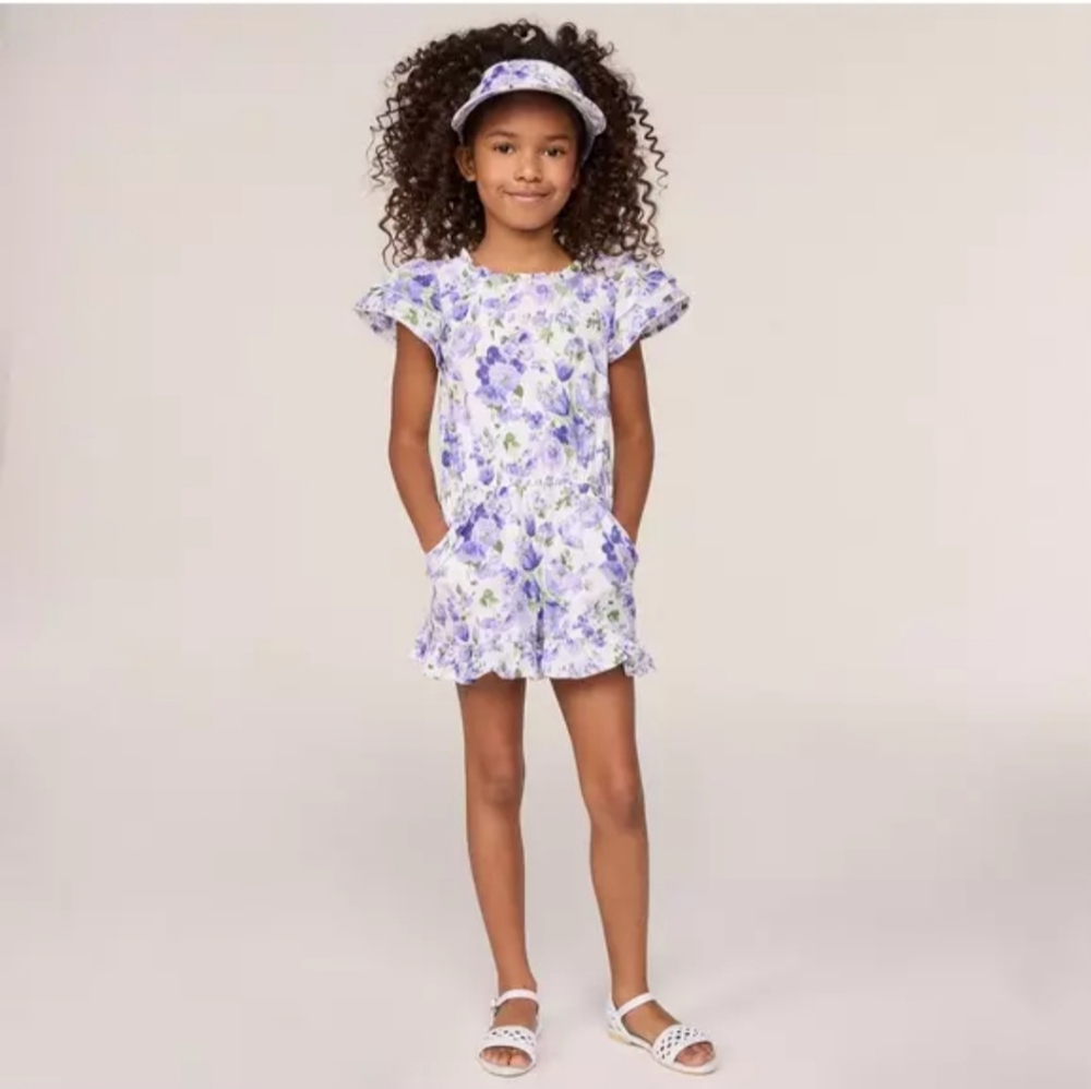 Janie and jack purple flower romper